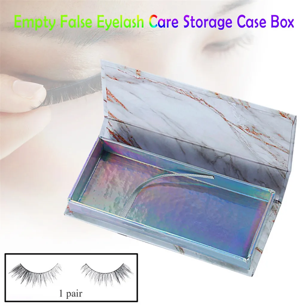 

Eyelash Storage Box Empty False Eyelash Care Storage Case Box Container Holder Compartment Tool Light Weight Eyelash Storage