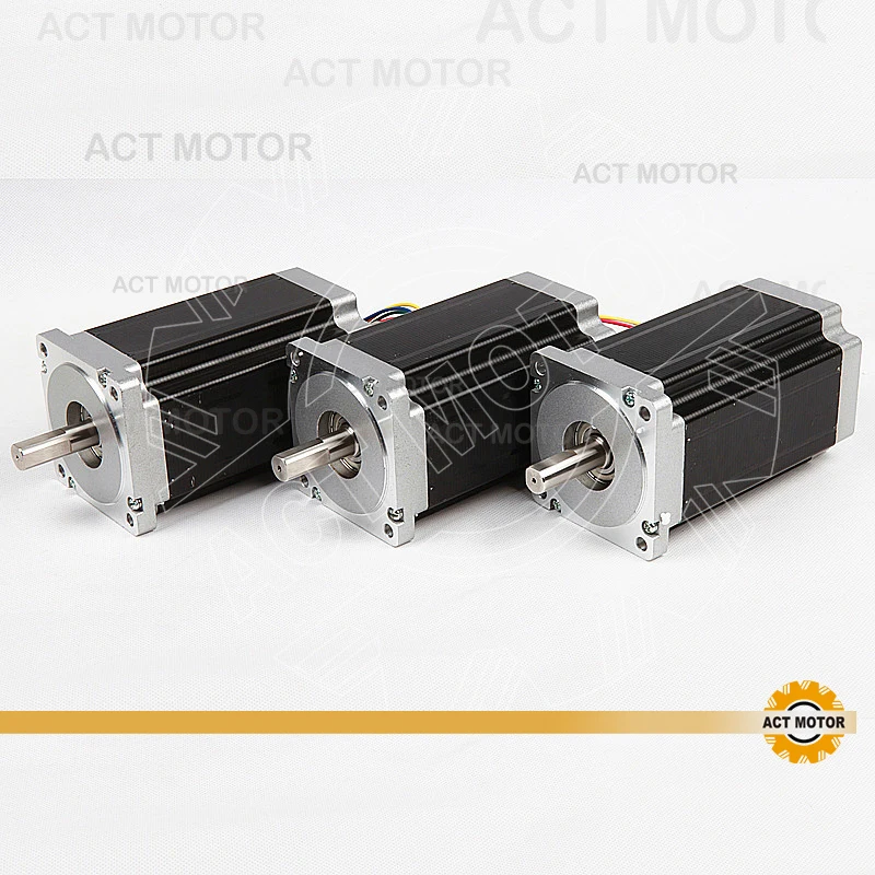 ACT 3PCS Nema34 Stepper Motor 34HS5460 Single Shaft 1700oz-in 151mm 6A CNC Router Powerful Motor US CA UK DE FR IT BE JP Free