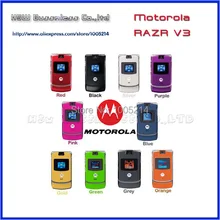 100% ХОРОШЕЕ качество Восстановленное Оригинал Motorola Razr V3 мобильный телефон один год гарантии + бесплатные подарки
