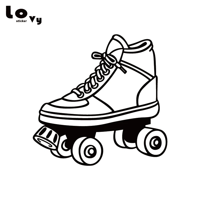 

Roller Skate Rollerskating Vinyl Car Sticker / Decal for Car Truck Motorcycle Window Door Body Decoration CA0518