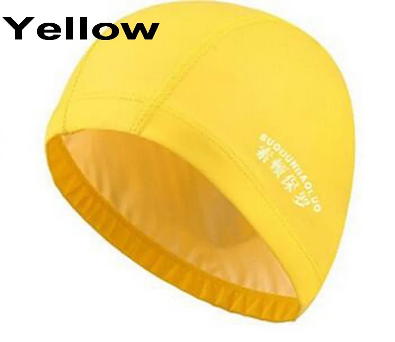 Swimming Accessories Adults Men/Women High Elastic Waterproof PU Fabric Protect Ears Long Hair Sports Swim Pool Hat Swimming Cap 3