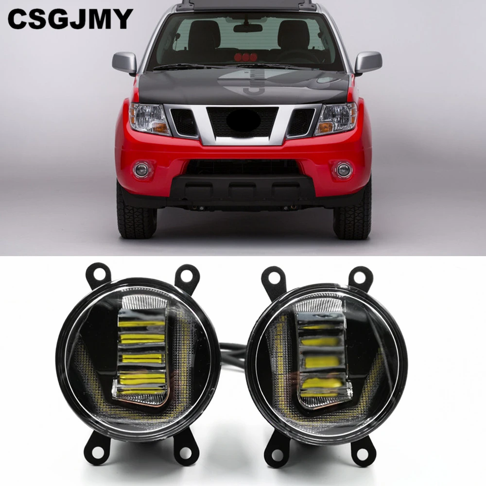 3-IN-1 Functions Auto LED For Nissan Frontier 1998 - 2015 DRL Daytime Running Light Car Projector Fog Lamp with yellow signal | Автомобили