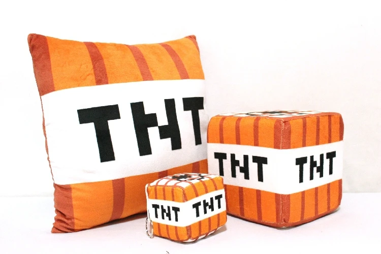 

Minecraft TNT Plush Toys Doll of My Small World,peluche Minecraft TNT Key Chain Pillow Cartoon Game Stuffed Toys Kids Toy Gift