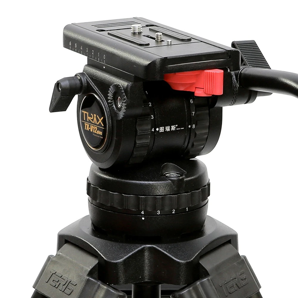Teris TS120 Professional Tripod Fluid Head 100mm bowl Load 12KG for