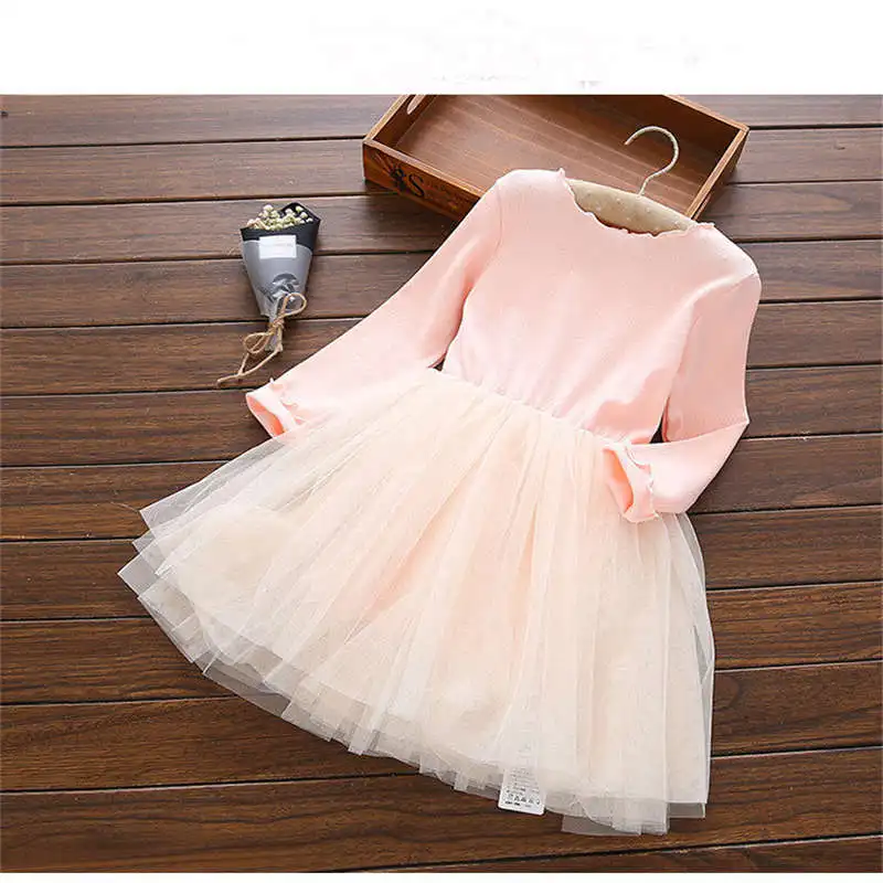

BibiCola 2019 Baby Girl Dress Spring Long Sleeve Costume Kids Dress Girl Children Dress Ball Gown Vestido Clothes for Girls 1-4T