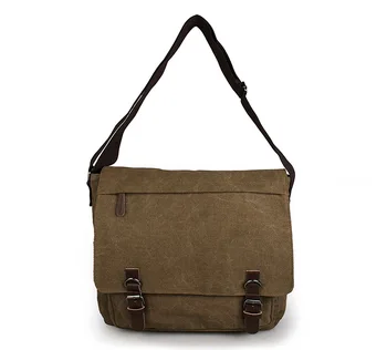 

Quality 16Oz Canvas Single Messenger Bag Crossbody Bag Attache Case 9027C