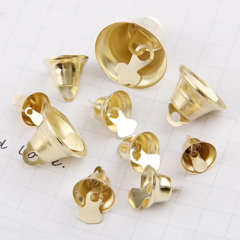 

20PCS Gold Metal Jingle Bells Small Loose Beads Festival Party Decoration/Christmas Tree Decorations/DIY Crafts Accessories