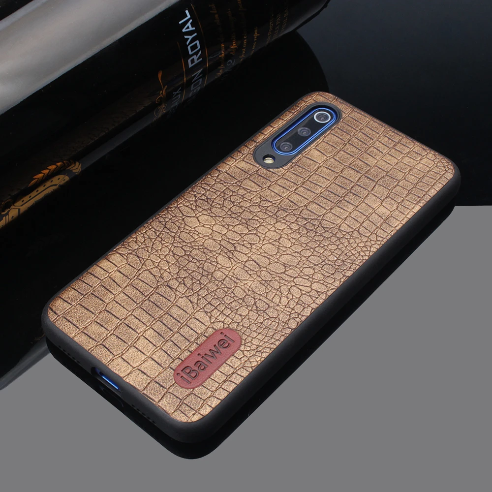 Чехол с крокодиловым узором для Xiaomi Mi 9 SE роскошный кожаный чехол из ТПУ и ПУ