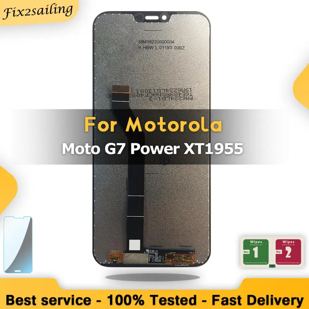 

6.2" For Motorola Moto G7 Power XT1955 LCD Display Touch screen sensor Panel Digitizer Assembly For Moto G7Power LCD