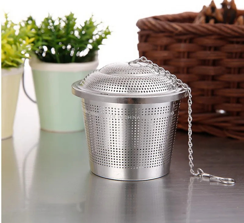 Durable 3 Sizes Reusable Stainless Mesh Herbal Ball Tea Spice Strainer