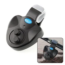 Black small MINI Electronic ABS Fish Bite Alarm Sound Rod Running LED Light Sensitive Drop Shipping