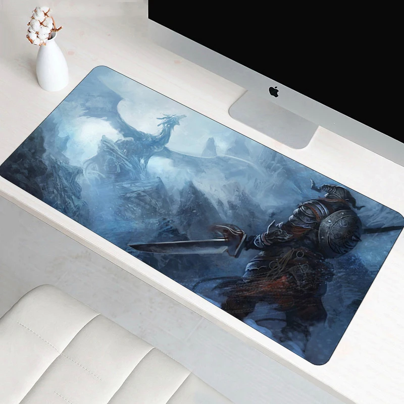 80x40cm skyrim Mouse pad large the elder scrolls Large Big Desk padmouse Table keyboard Mat Protector Mousepad game gamer gaming