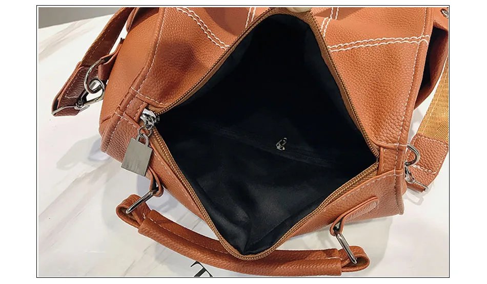 Элегантный дизайн Клетчатый Рюкзак Для женщин Мода из искусственной кожи Винтаж заклепки туристические рюкзаки для девочек большой