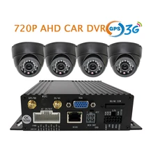 Free Shipping 4CH GPS 3G HD 720P AHD SD Car DVR MDVR Video Recorder Real time