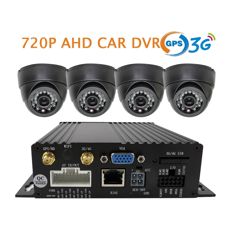 Free Shipping 4CH GPS 3G HD 720P AHD SD Car DVR MDVR font b Video b