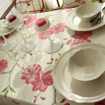 

Free Shipping Korean TableCloth Flowers/Plaid Tablecloths Home/Restrant/Hotel Flaxen Table Cover Mantel De Mesa Table Decor