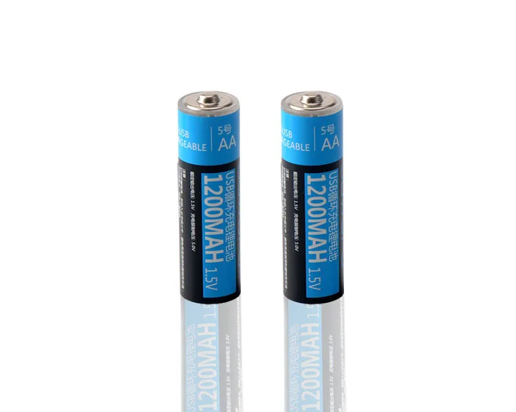 Kingsener USB Перезаряжаемые Батарея 1,5 V AA 1000 мАч литий-полимерный аккумулятор Батарея быстрой зарядки с разъемом Micro-USB кабель 2 шт./4 шт./компл - Цвет: 2PCS No. 5 AA