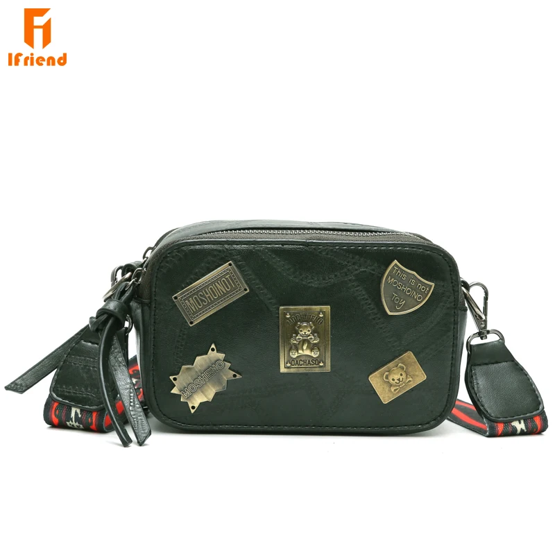 

Ifriend Autumn PU Leather Retro Emblem Shoulder Bag Female Design Satchel Small Flap Ladies Crossbody Messenger Bag Women Bag