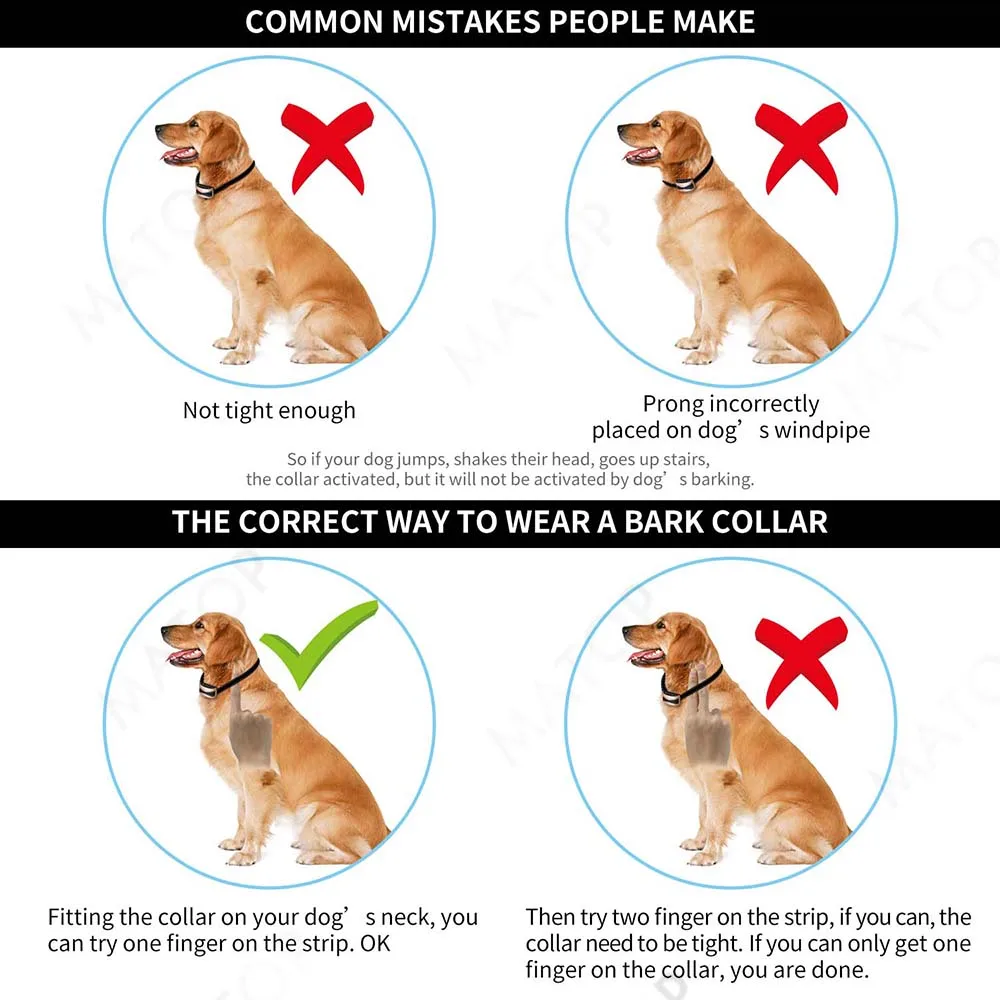 Для домашних собачек водонепроницаемый перезаряжаемый ошейник против коры Регулируемый 7 уровней чувствительности вибрации для останова лая собака тренировочные ошейники