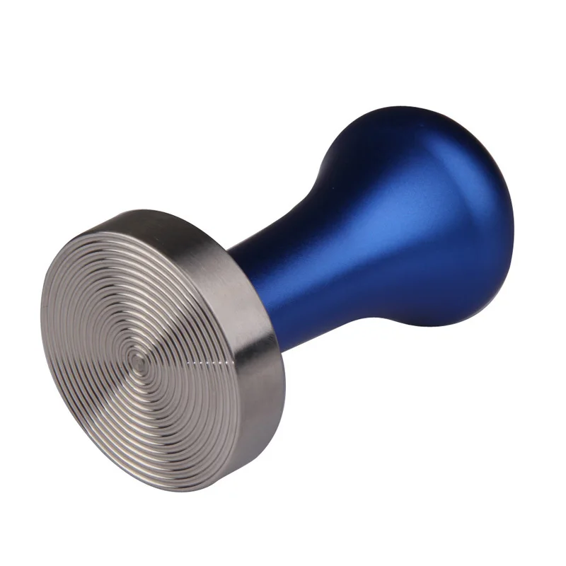  1PC Base 58mm  Blue Stainless Steel Coffee Tamper Grinder Machine Espresso Press Thread Tool   