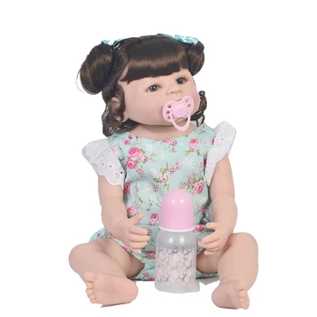 

Bebes reborn silicone baby doll toys gift 22inch 55cm realista bonecas girl newborn dolls alive can bathe child xmas gift