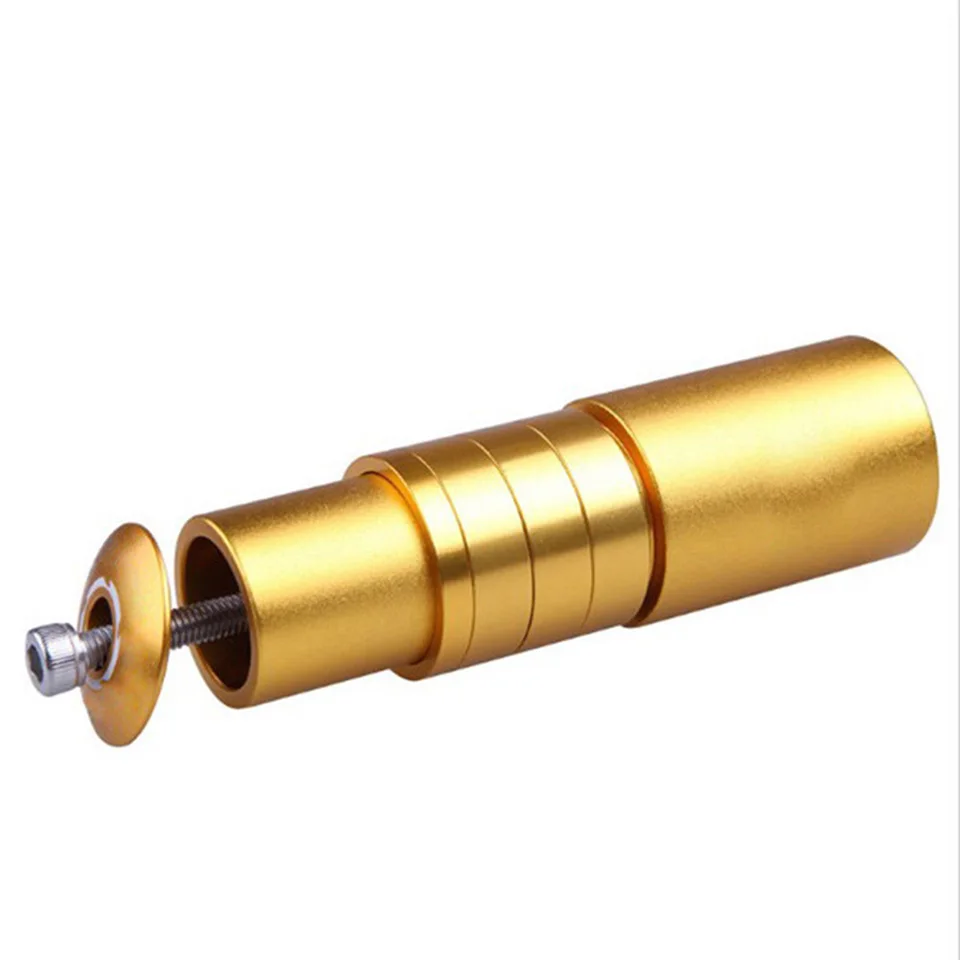 Алюминиевый сплав 28,6 мм велосипедная стебель увеличенная контрольная трубка Расширенная велосипедная стебля для велосипеда - Цвет: Gold