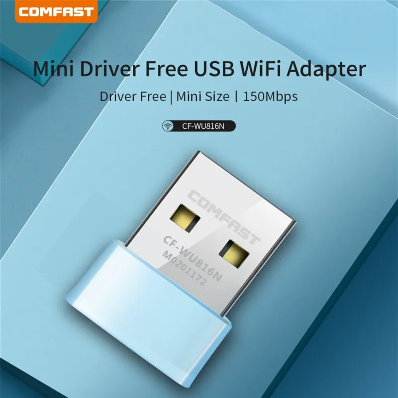 10pcs COMFAST Mini Wifi Adapter Usb dongle Antenna 150Mbps 2.4G Desktop PC wi fi Receiver Soft AP Function wi-fi ethernet | Компьютеры и