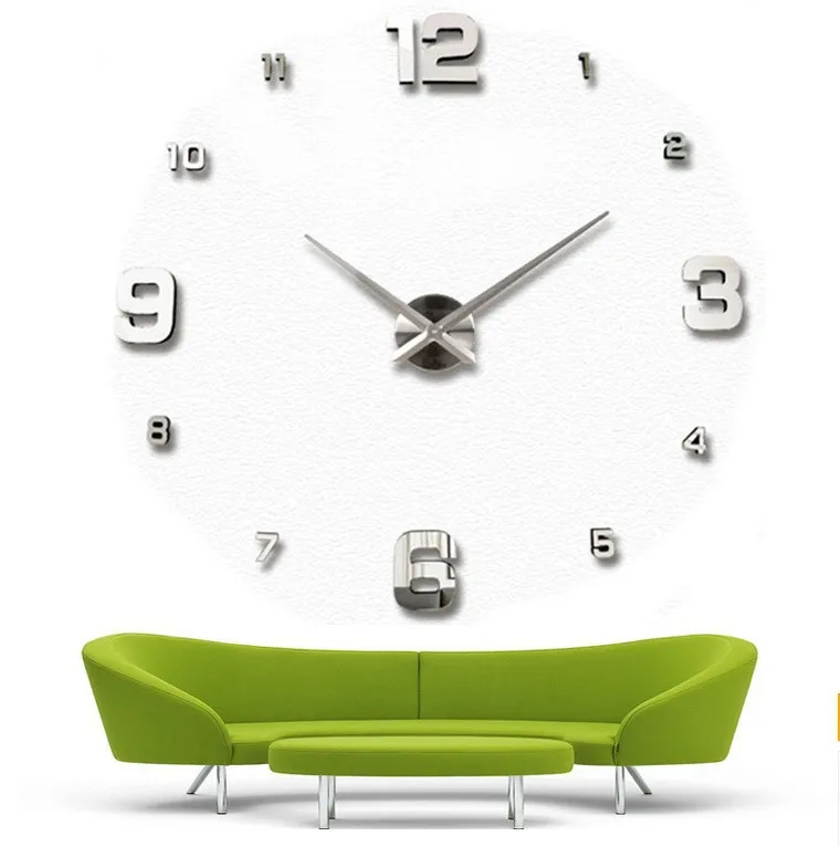 

new wall clock 2018 design reloj de pared quartz watch large decorative diy clocks modern living room acrylic 3d stickers Letter