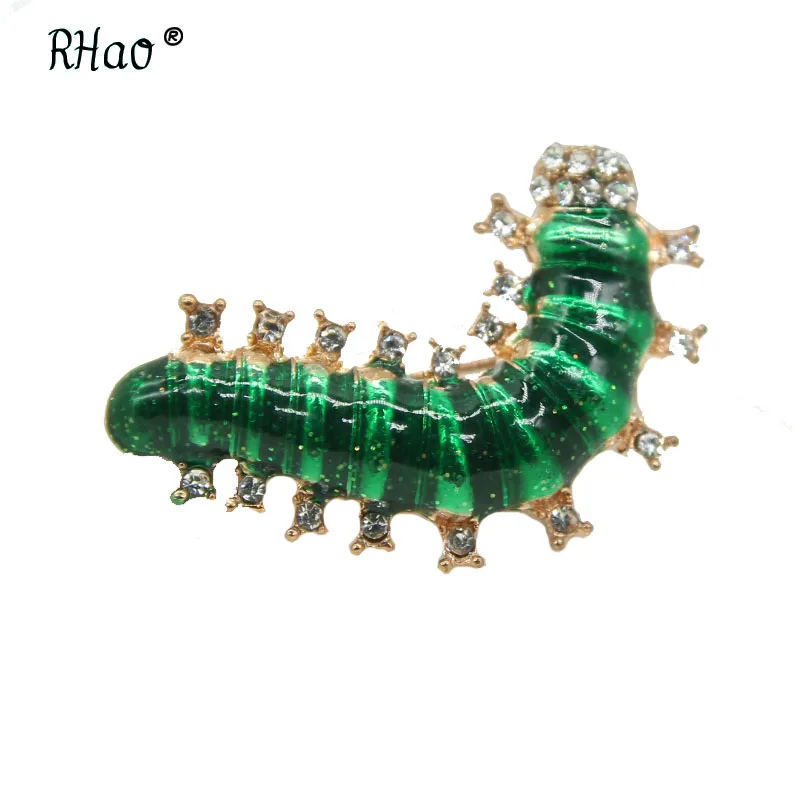 RHao мультяшная брошь винтажные броши в виде животных для женщин зеленая желтая