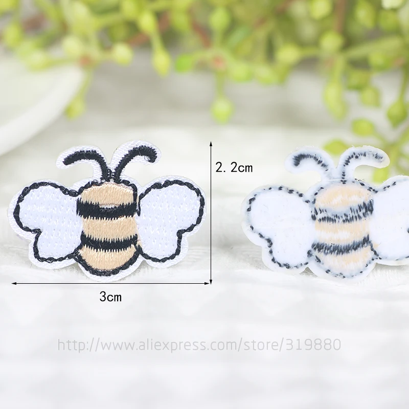TIANXINYUE 10 шт. бежевый пчела термонаклейки DIY вышитые аппликации шитье на наклейки для одежды ткань