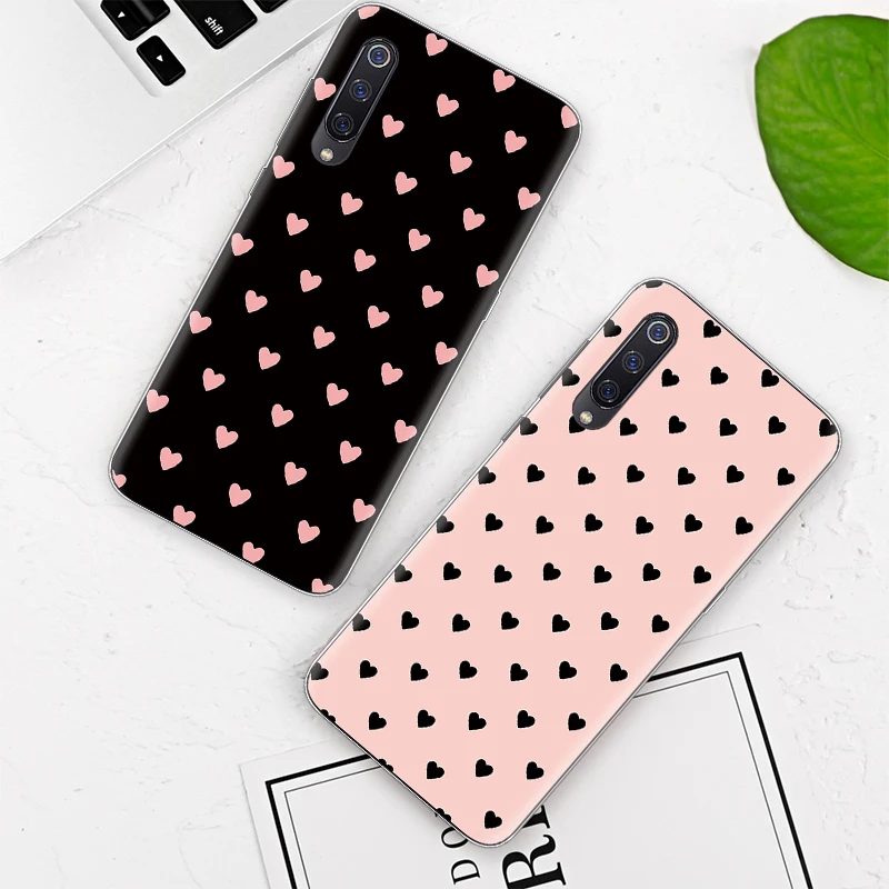 

Love Heart Pattern For Xiaomi Mi9 Case 6.39 Inch Soft Rubber Protect Fashion Case For Xiaomi Mi 9 Back Cover Couple Gift Thin