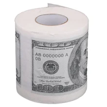 Toilet paper rolls paper in pattern for$ 100 White