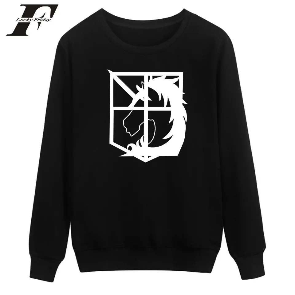 

latest anime fashion Attack On Titan capless sweatshirt men women Hoodies Pullover casual Long Sleeve Harajuku Sweatshirts tops