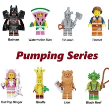 Фильм 2 Pumpng Жираф Лев серия Бэтмен оловянный человек арбуз человек Emmet фигурки животных строительные блоки игрушки для детей