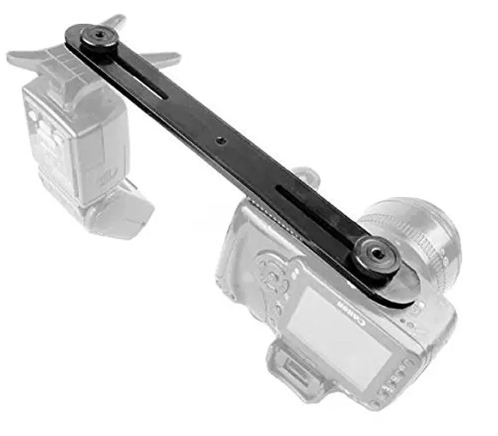  Double Universal End Light Stand Holder Dual Flash Bracket Hot Shoe Bracket Mount Tripod 1/4 screws