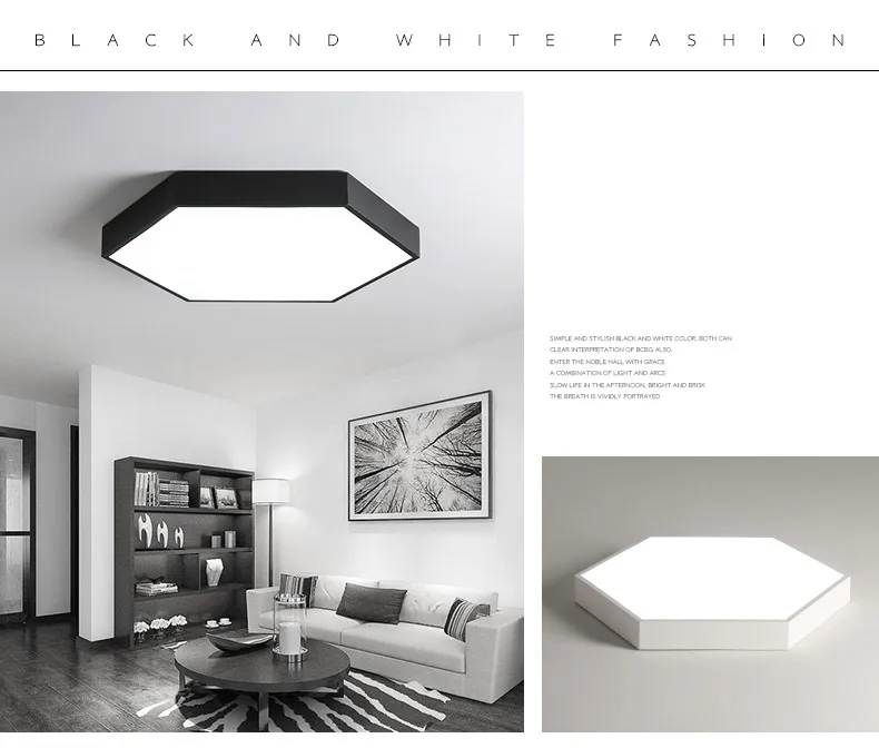 DX Ultra-Thin Hexagon Ceiling Lights (2)