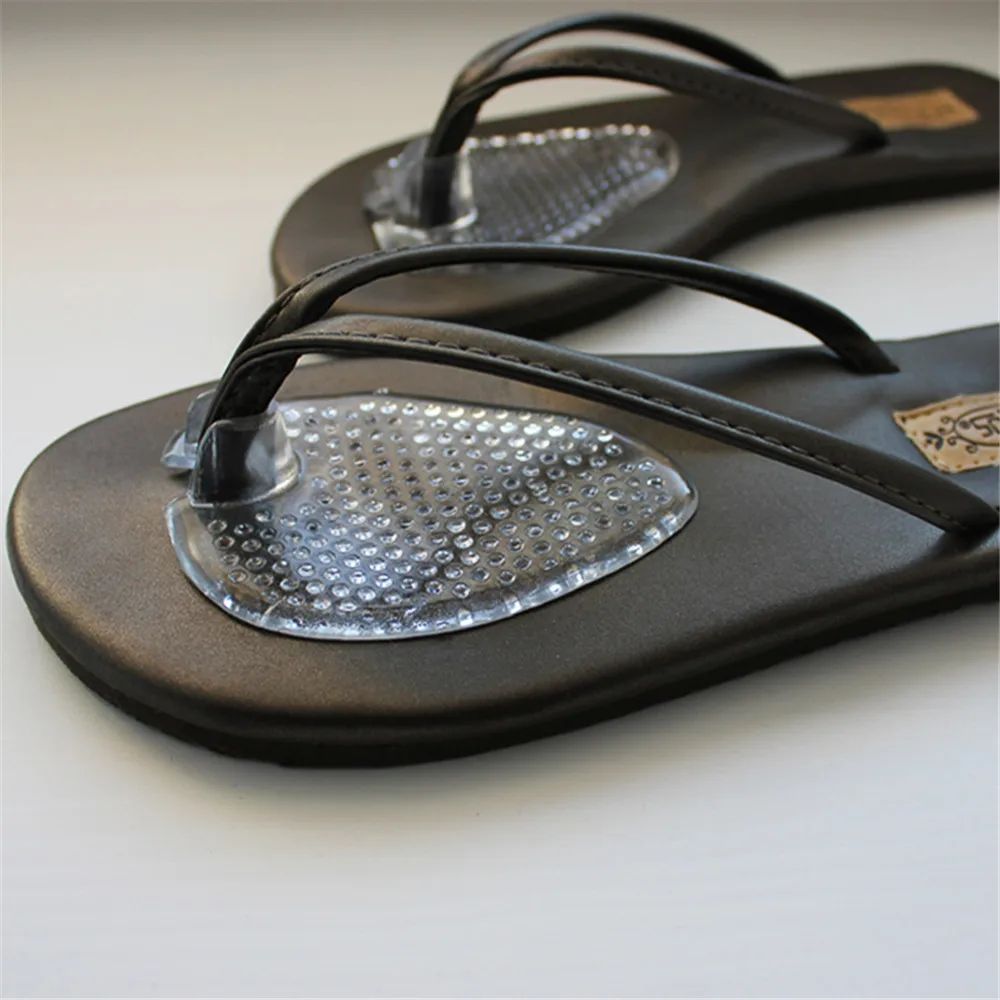 

1 Pair Transparent Gel Antislip Shoes Inserts shoe-pad Cushion Flip flop Sandals Toe Separator Massage Insole Foot Care