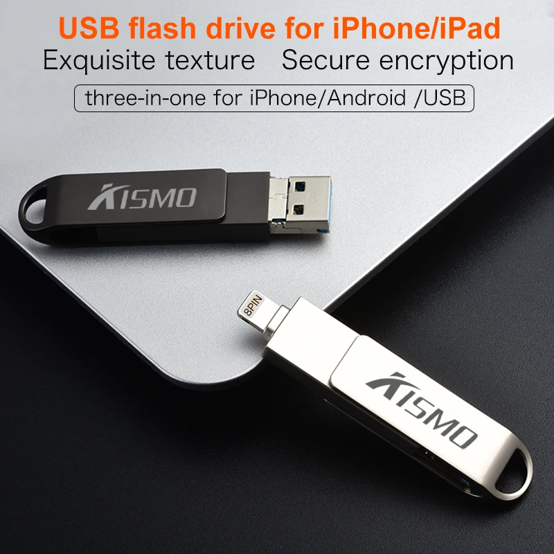 Kismo флэш-накопитель USB OTG USB3.0 У диска мини ручка привода для iPhone X 8 7 6 Plus 5S ipad мини Air samsung A3 A5 A7 2016 S6 S7