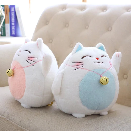 kawaii plush Fortune Cat stuffed animals maneki lucky fortune cat Soft Comfortable Doll Toys For Girls Boys gift toys
