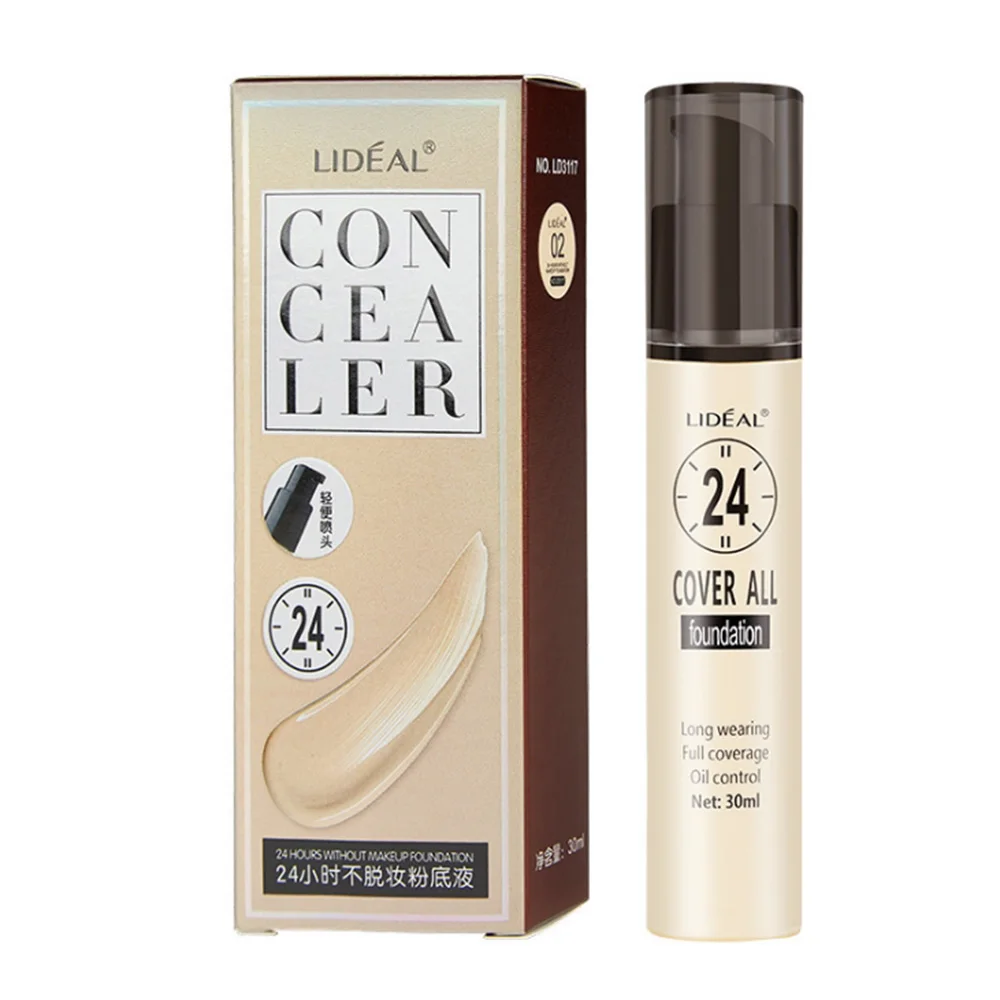 

Manooby Long-lasting Lightweight Breathable Oil Control Moisturizing -free Liquid Concealer Cover