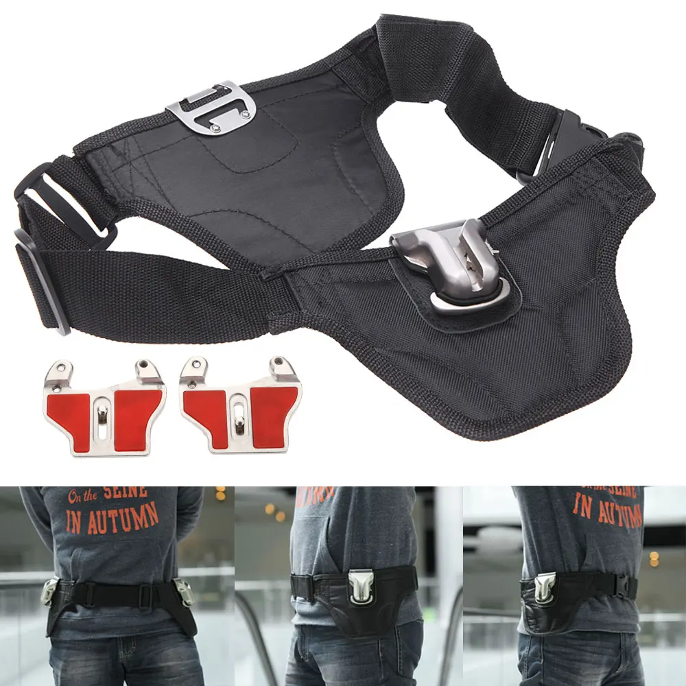 Camera Waist Belt Strap Mount Holder Double Buckle Hanger Holster for Canon Nikon Pentax DSLR Camera Camcorder