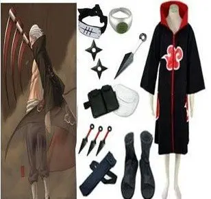 

Anime Naruto Cosplay - Apparel Naruto Akatsuki Hidan Cosplay Costume Set Free Shipping