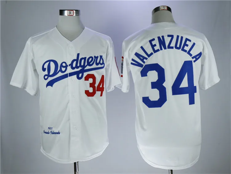 MLB Для мужчин Лос-Анджелес Доджерс Валенсуэла #34 Бейсбол Джерси | Спорт и