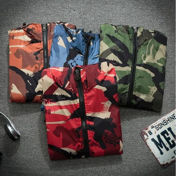 

Men Jacket Coats Male Causal Hooded Camouflage Jacket Thin Double-sided Outwear Spring Autumn Bomber Jackets plus size S-4XL
