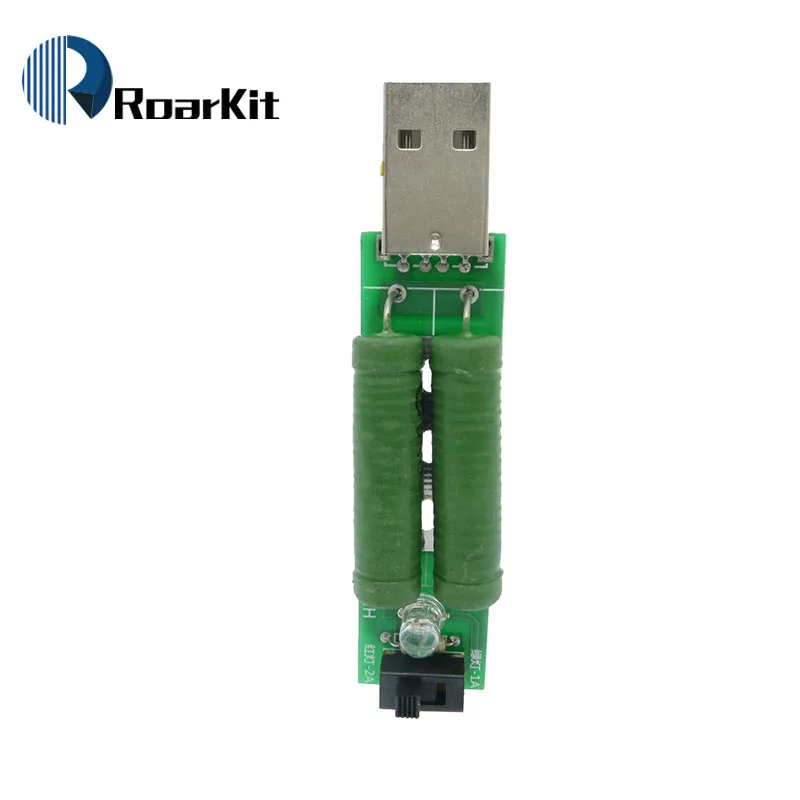 Usb тестовое оборудование мини разгрузочный резистор 2A/1A с переключателем 1A Green led