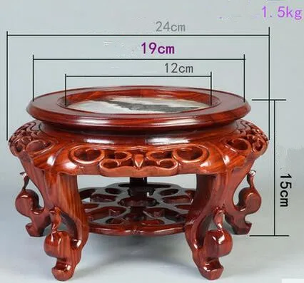 Красная деревянная мраморная ваза стойка для цветочных горшков украшения круглое основание - Цвет: 7