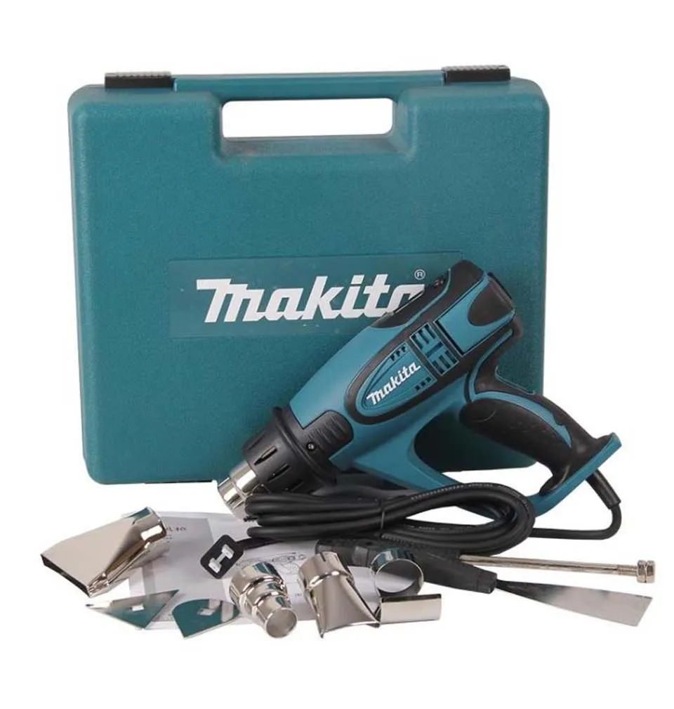 Япония Makita HG6500 воздуходувка цифровой автомобильный фольга электрический пистолет 2000 Вт с инструментальным ящиком и 10 шт. Аппаратные аксессуары