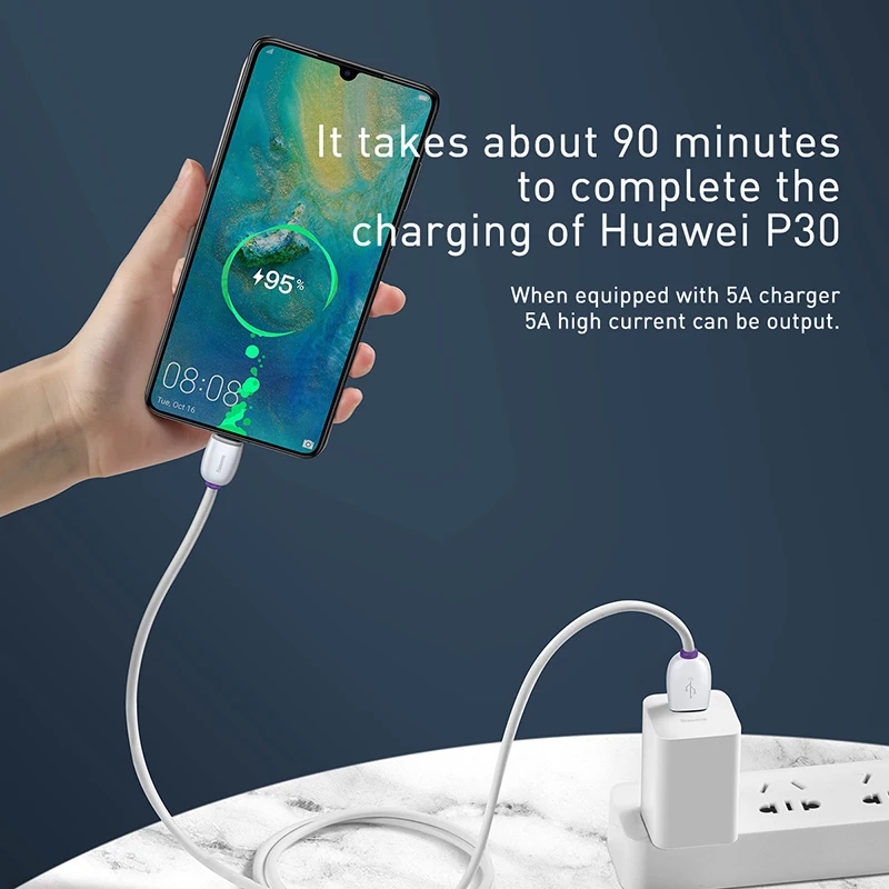 Baseus 5A usb type-C кабель для быстрой зарядки type-c кабель для huawei mate 20 P30 P20 Pro Lite Xiaomi Mi 9 samsung S10 USB-C зарядное устройство