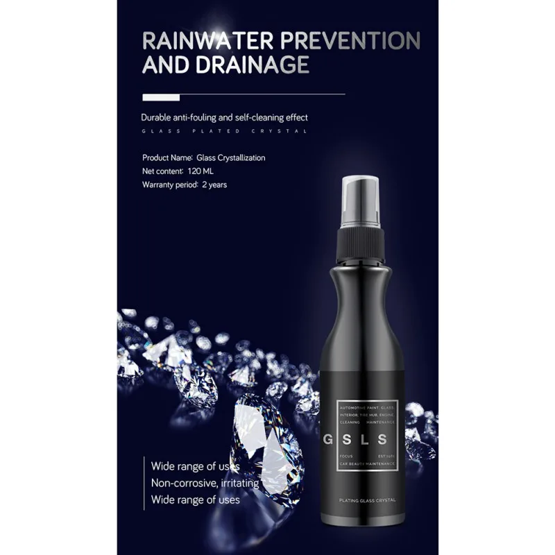  120ml Auto Windscreen Coating Liquid Glass Nano Tech Car Coating Kit Crystal Hydrophobic Rain Water