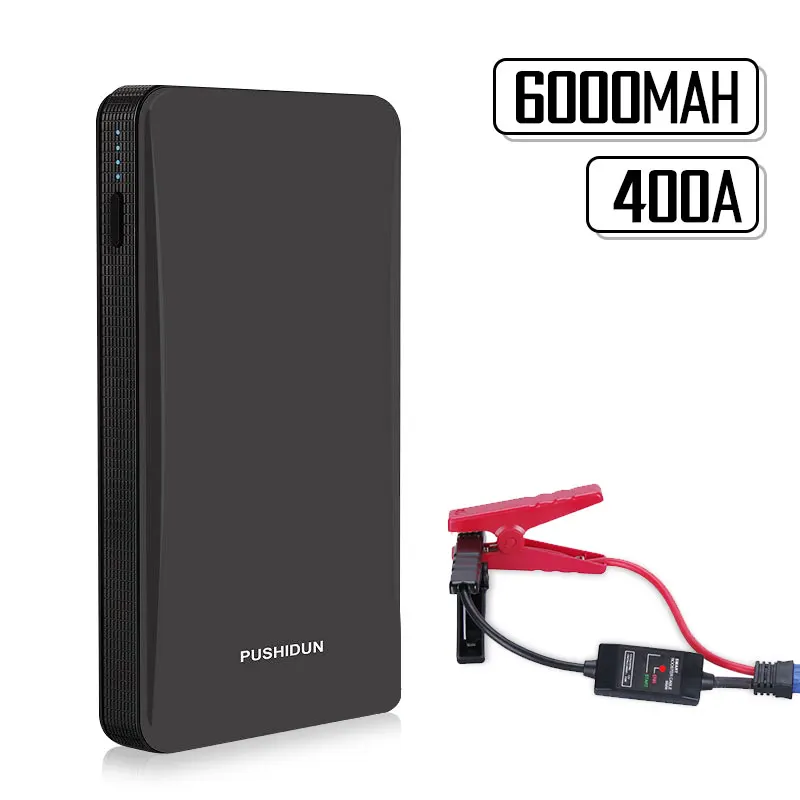 PUSHIDUN автомобильный прыжок стартер портативный power Bank с умным кабелем